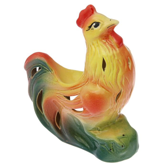 Аромалампа "Петух" жёлто-зелёная