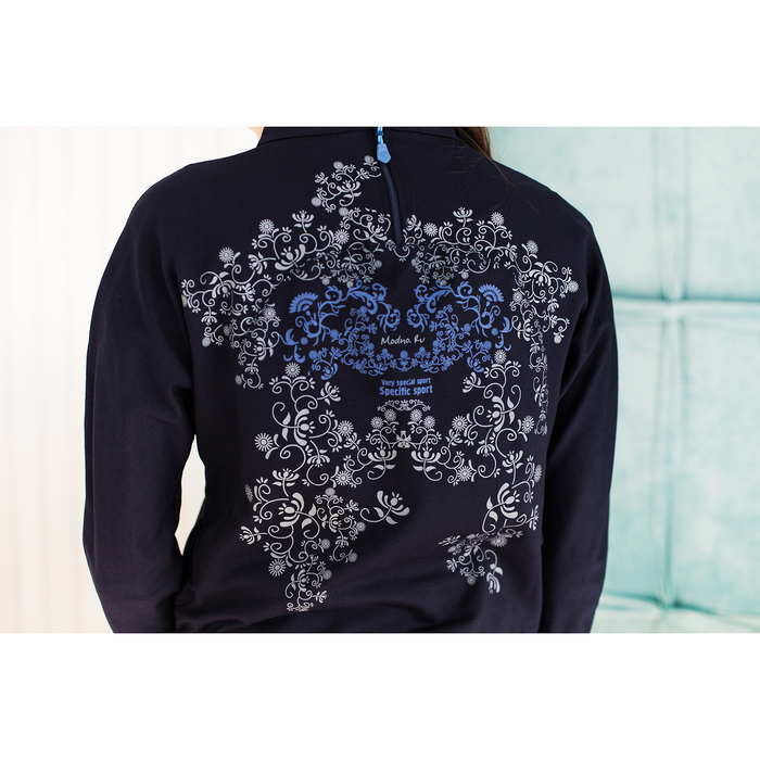 Толстовка женская на молнии, размер 44, цвет тёмно-синий (арт. М-22-05)