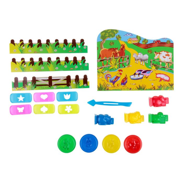 Набор для лепки «Ферма», 12 предметов