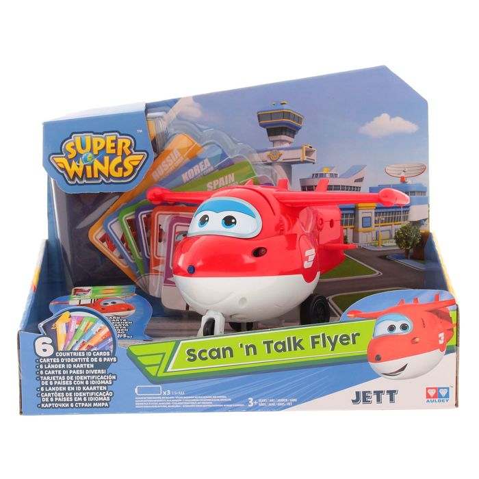 Интерактивный самолёт "Джетт", с пластиковыми карточками стран, световые и звуковые эффекты