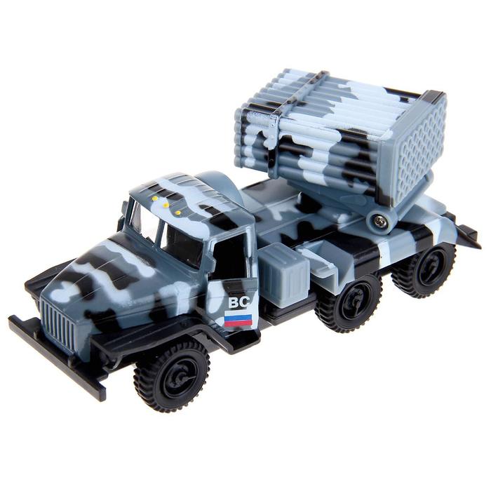 Машина металлическая инерционная Урал "Град", 12 см, двери открываются