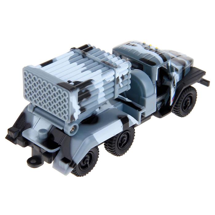 Машина металлическая инерционная Урал "Град", 12 см, двери открываются