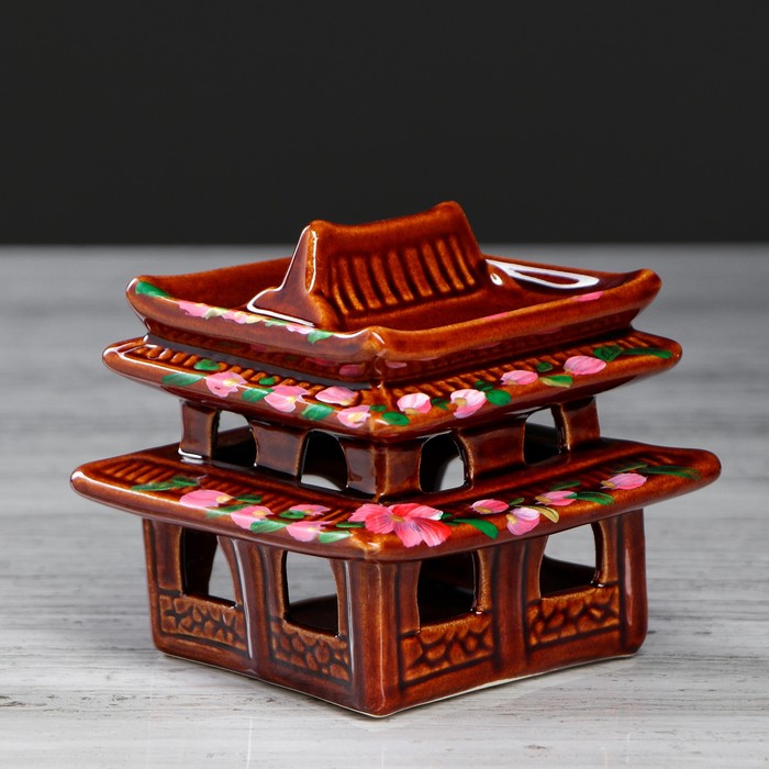 Аромалампа "Китайский домик" коричневая