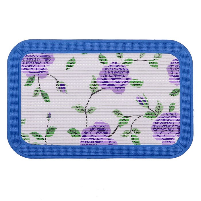 Коврик для ванной, цветная окантовка, цвет МИКС