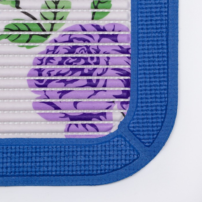 Коврик для ванной, цветная окантовка, цвет МИКС