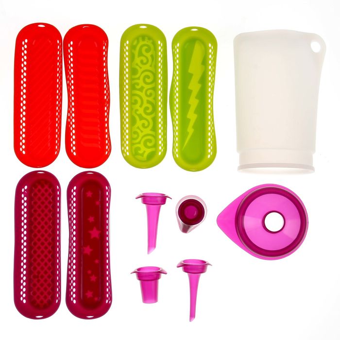 Набор для приготовления эклеров "Шоко", 11 предметов: 6 форм, шприц кондитерский, 4 насадки