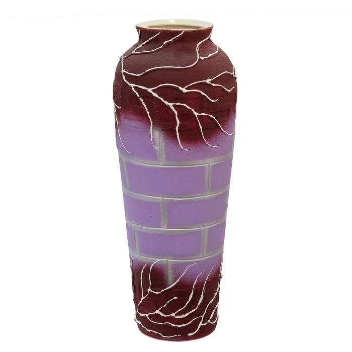 Ваза напольная "Арго" кирпичи, бордово-сиреневая