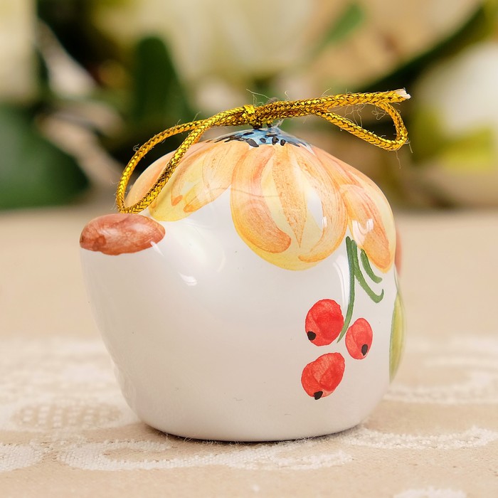 Подвеска «Чайник», мини, 7×4×4,5 см, ярославская майолика