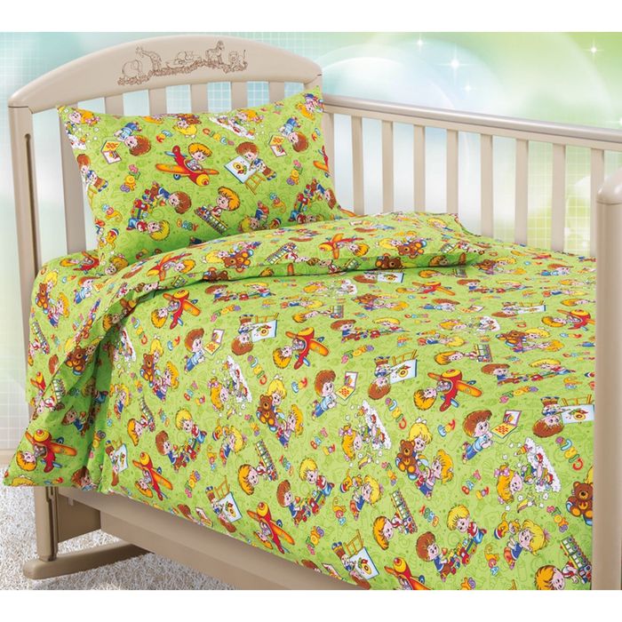 Постельное бельё 1,5 сп., Белиссимо "Непоседы 1", размер 215х143 см, 214х145 см, 70х70 см - 2 шт., бязь, 125 г/м2