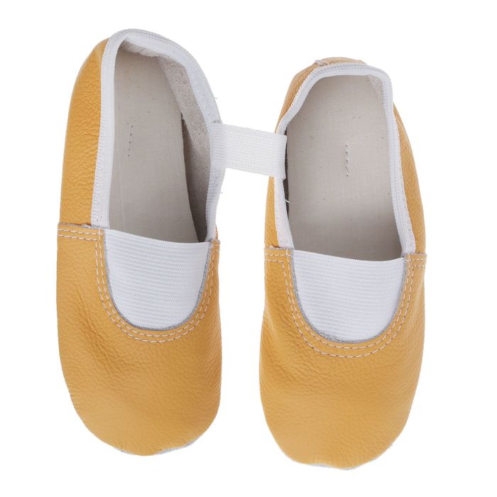 Чешки "Премиум" из натуральной кожи, длина по стельке 17,5 см, цвет жёлтый