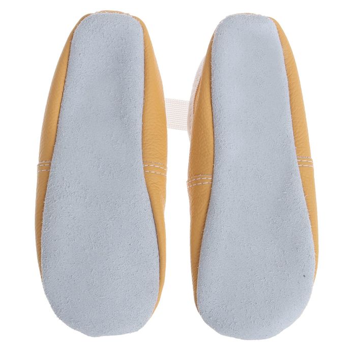 Чешки "Премиум" из натуральной кожи, длина по стельке 17,5 см, цвет жёлтый