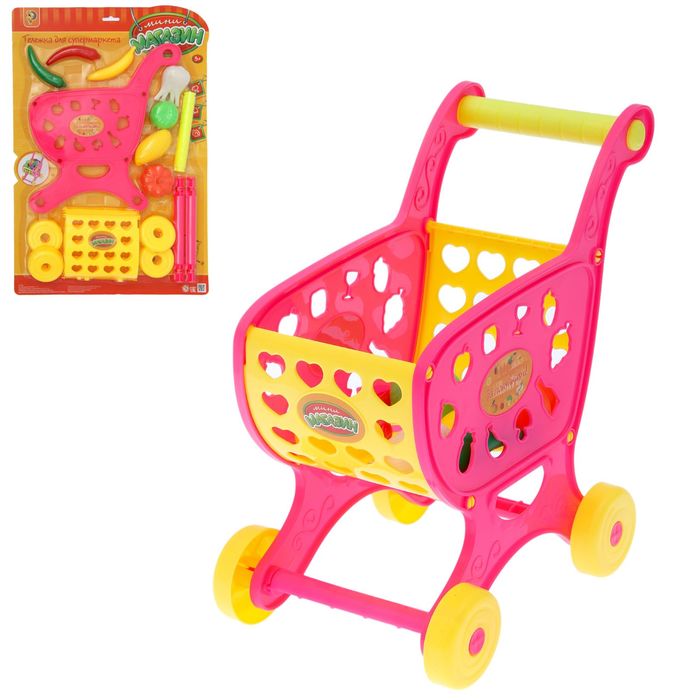Игровой набор "Продуктовая тележка", с продуктами, МИКС