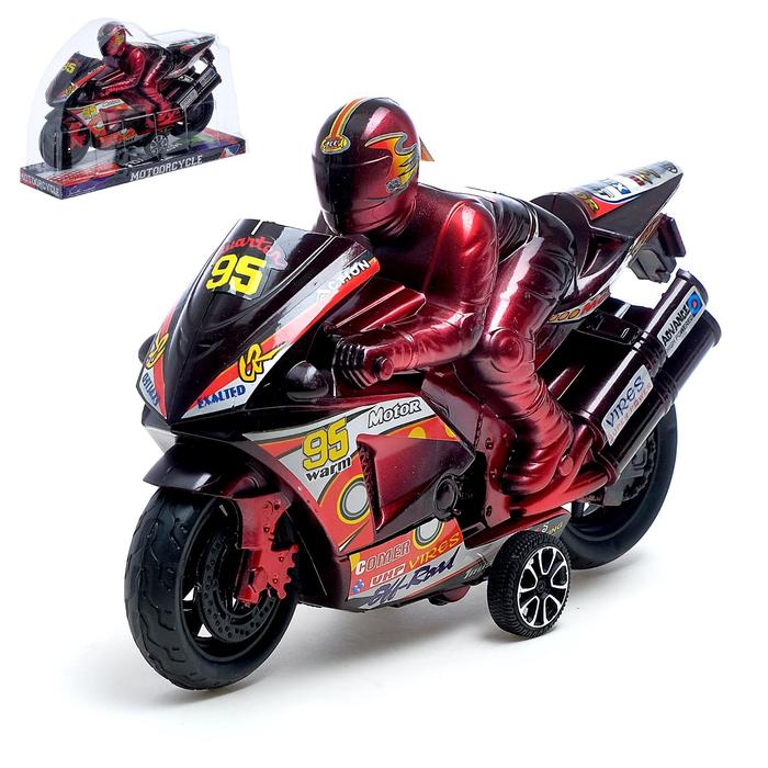 Мотоцикл инерционный «Спортбайк», с гонщиком, цвет МИКС цена и фото