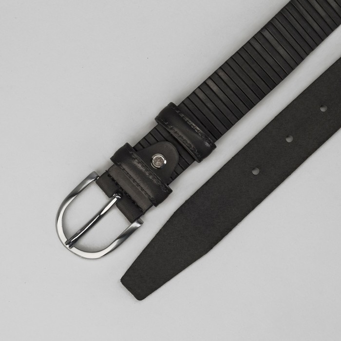 Ремень мужской, винт, пряжка под металл, ширина - 2,9см, чёрный