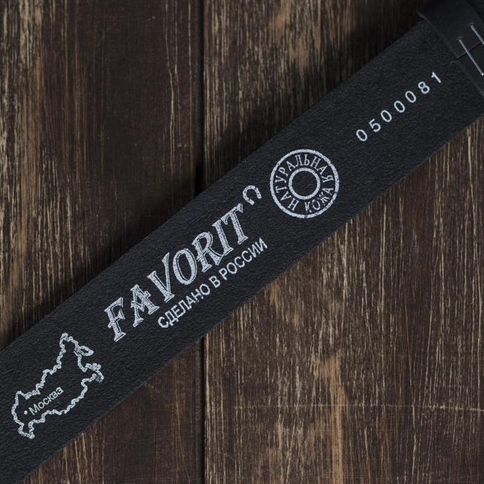 Ремень мужской, винт, пряжка под металл, ширина - 3,4см, чёрный