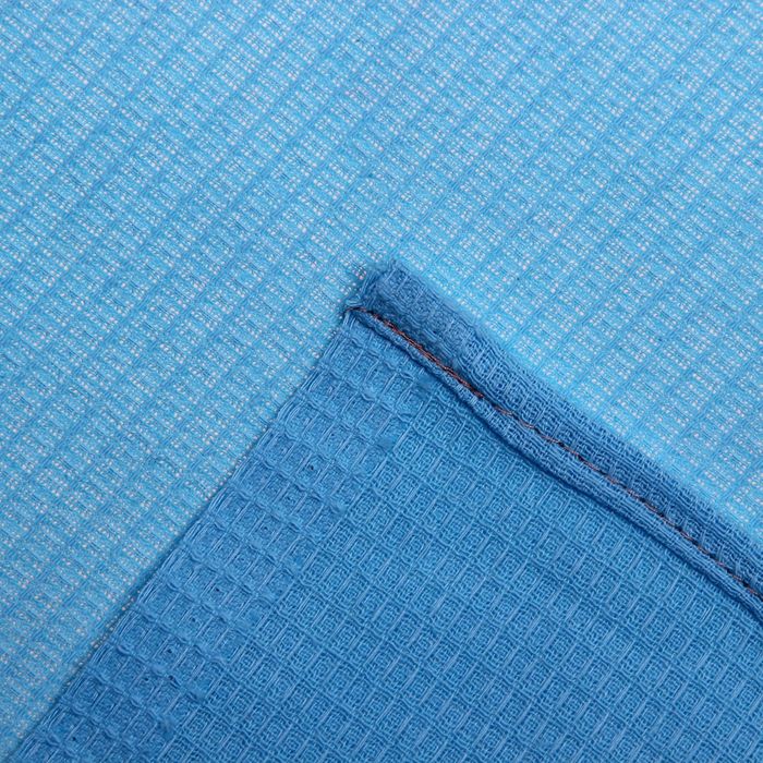 Полотенце вафельное однотонное, 40х70 см, голубой, 160 гр/м, 100% хлопок