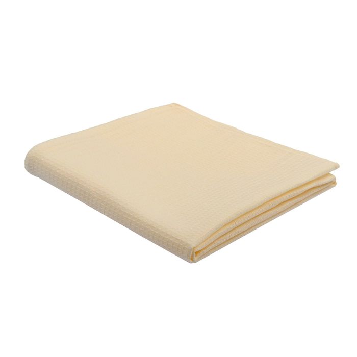 Полотенце вафельное однотонное цв кремовый 40х70 см 160 гр/м хлопок