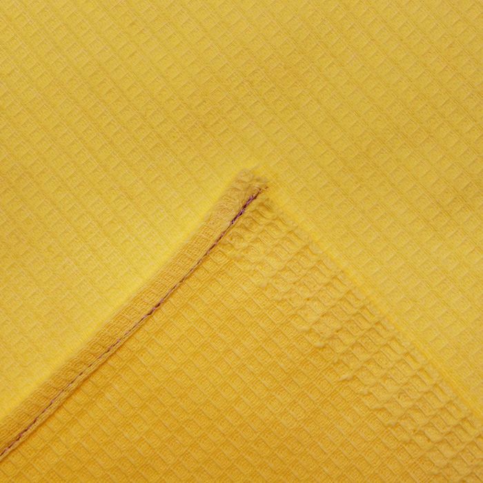 Полотенце вафельное однотонное, цвет жёлтый, размер 40х70 см, 160 г/м²