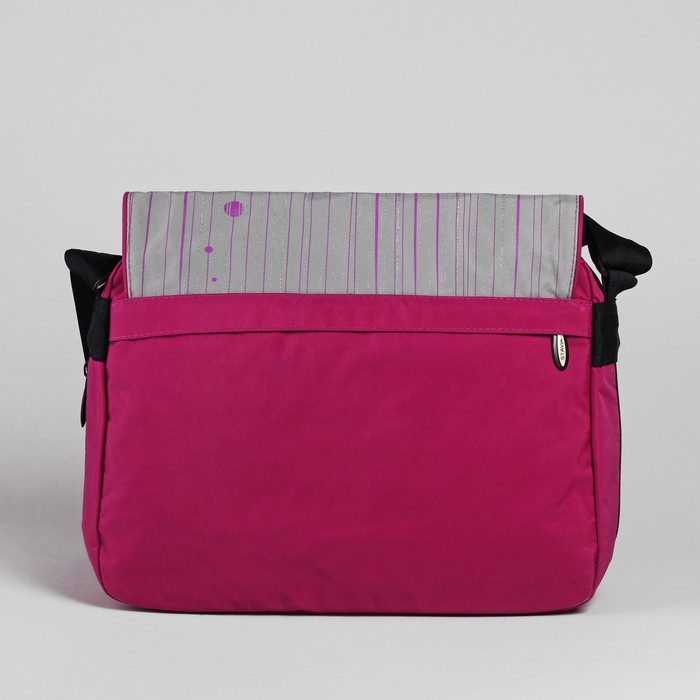 Сумка молодёжная на молнии "Цветочки-ромашки", 1 отдел, 1 наружный карман, серый/розовый