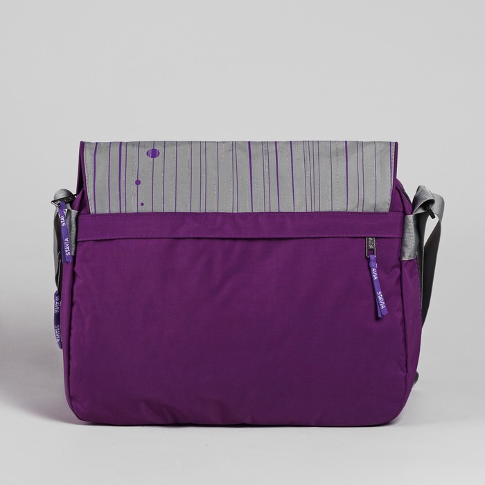 Сумка молодёжная на молнии "Цветочки-ромашки", 1 отдел, 1 наружный карман, сиреневый/серый