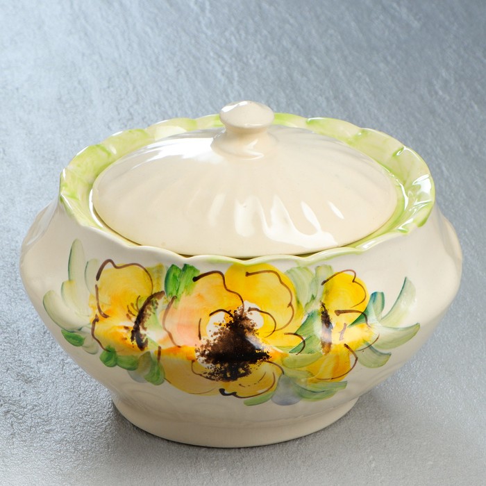 Жаровня "Окрошник", цветы, микс, 3 л