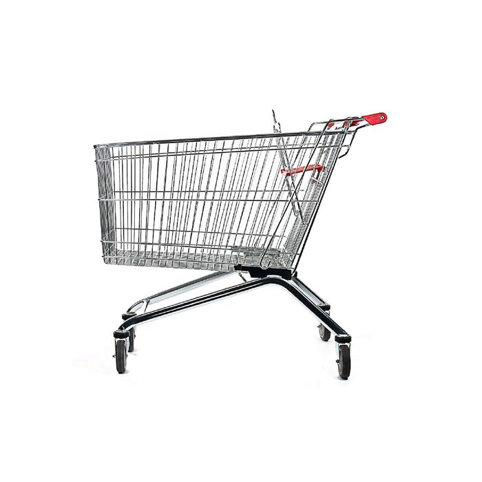 Тележка покупательская с детским сиденьем, объем 100 л, покрытие цинк, МИКС