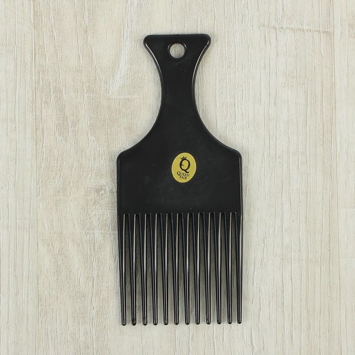 Расчёска-гребень с ручкой, цвет чёрный