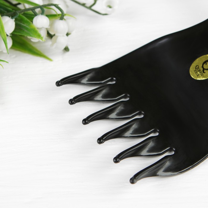 Расчёска-гребень с ручкой, цвет чёрный