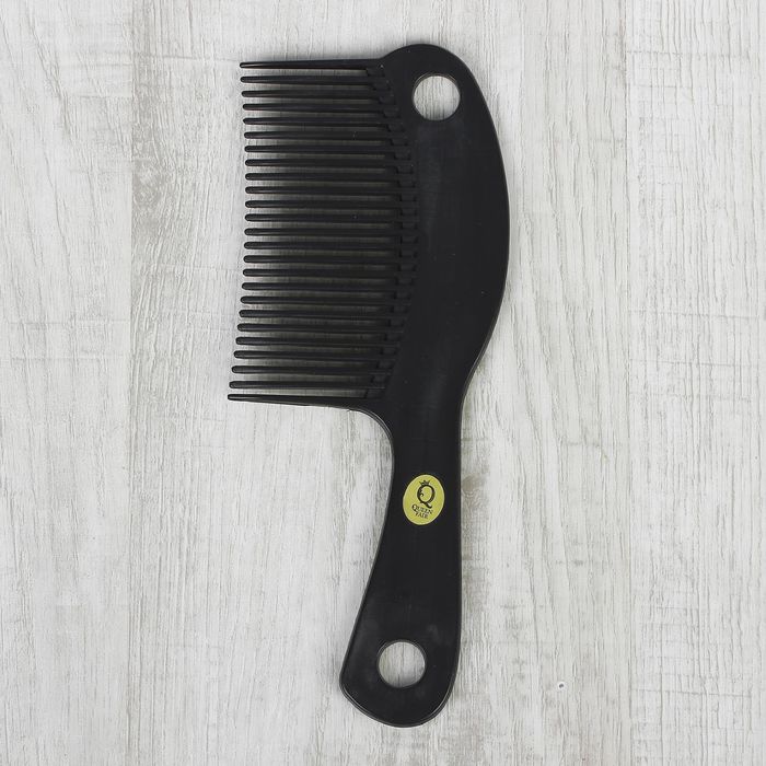 Расчёска-гребень с ручкой, цвет чёрный