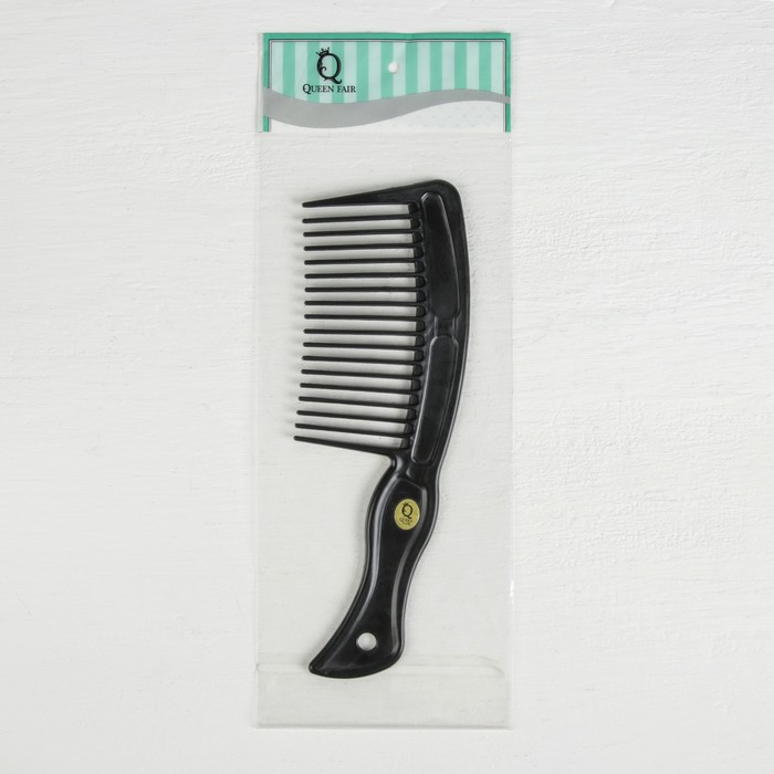 Расчёска-гребень с ручкой, цвет чёрный