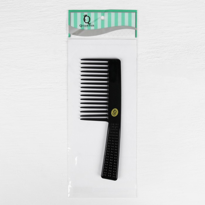 Расчёска-гребень с ручкой, цвет чёрный