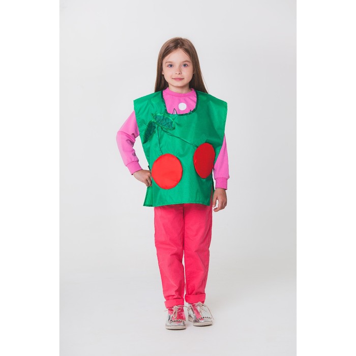 Карнавальный жилет "Вишня", р-р 32-34, 5-10 лет