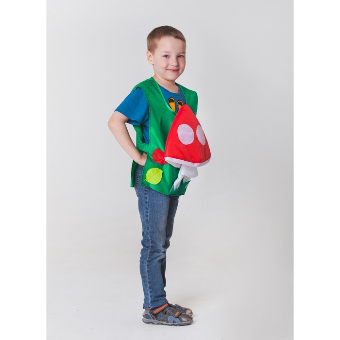 Карнавальный жилет "Гриб мухомор", р-р 32-34, 5-10 лет