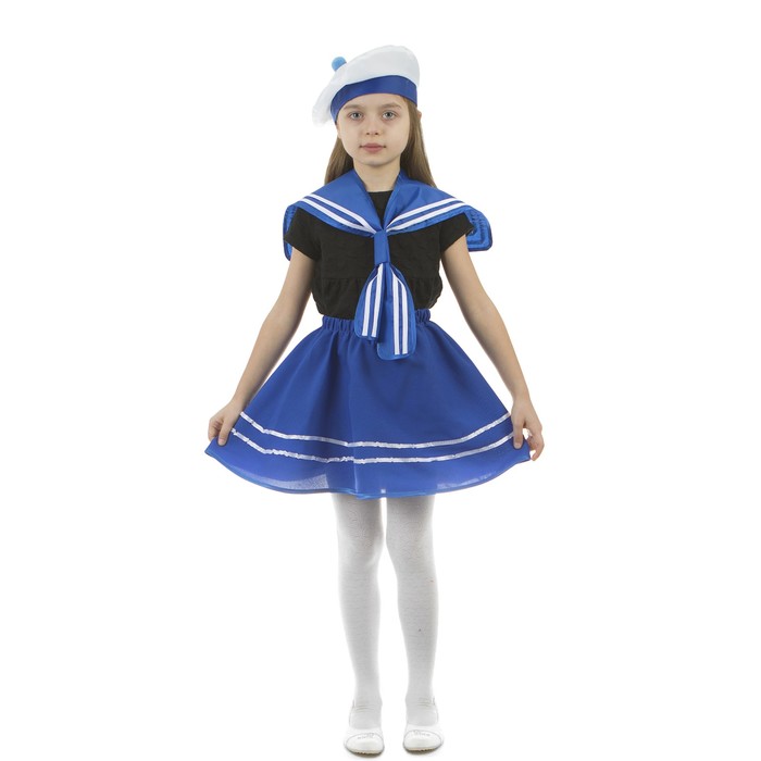 Карнавальный костюм "Морячка", 6-7 лет, рост 122-128 см