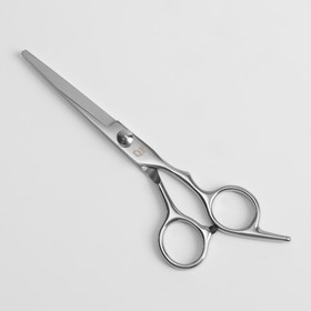 Ножницы парикмахерские с упором, лезвие — 6 см, цвет серебристый