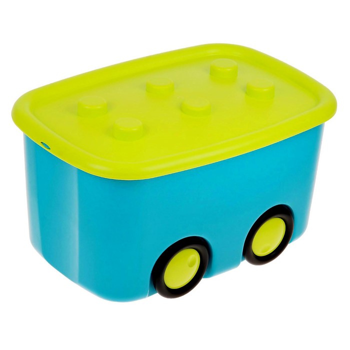 Ящик для игрушек «Моби», цвет бирюзовый, объём 44 литра ящик для игрушек секрет цвет бирюзовый