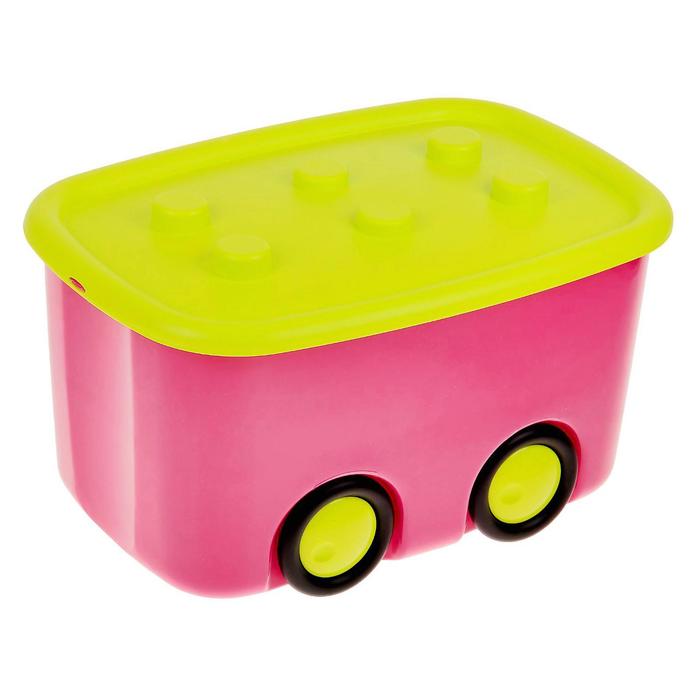 Ящик для игрушек «Моби», цвет малиновый