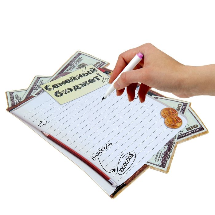 Картонная доска с маркером «Семейный бюджет»