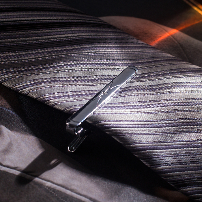 Зажим для галстука "Классический" рыбка, цвет серебристый