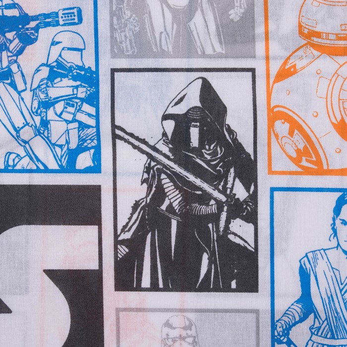 Простыня 1,5 сп "Звездные войны" 150*214 см 100% хлопок, поплин 125 г/м2