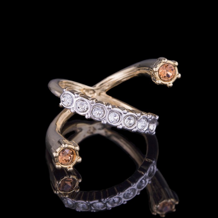 Кольцо "Энтина", размер 17, цветное в золоте