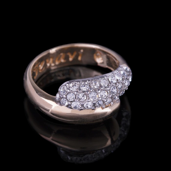 Кольцо "Литела", размер 18, цвет белый в золоте