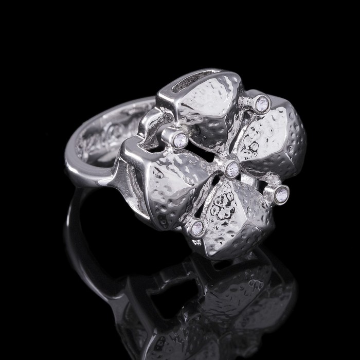 Кольцо "Рялеция", размер 19, цвет серебро