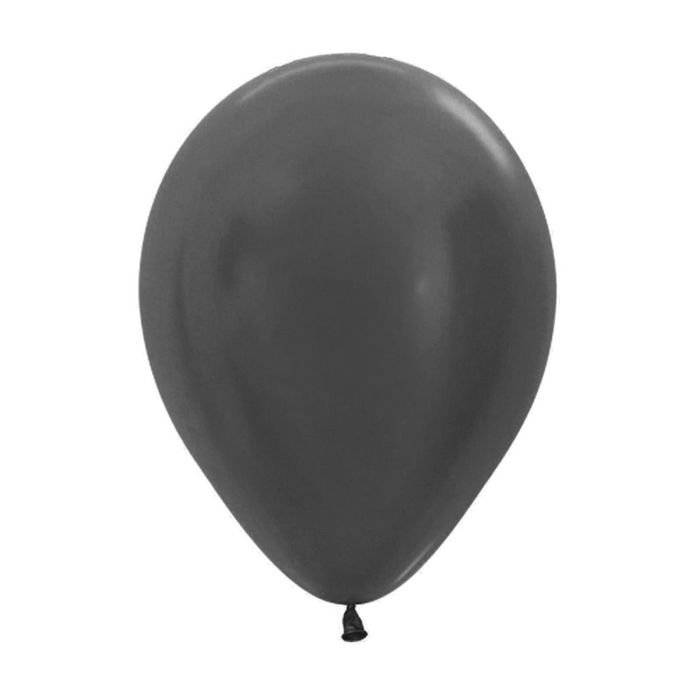 Шар латексный 12", перламутр, набор 25 шт., цвет чёрный