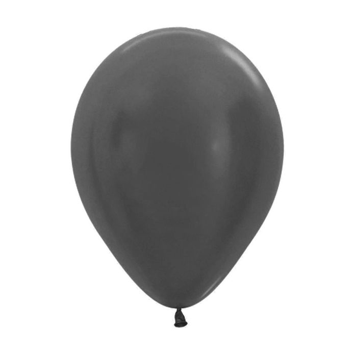 Шар латексный 12", перламутр, набор 50 шт., цвет чёрный
