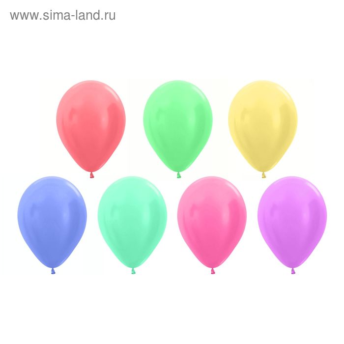 фото Шар латексный 12", перламутр, набор 50 шт., цвета микс страна карнавалия