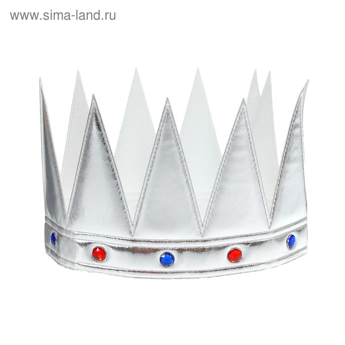цена Корона «Царь», с камнями, цвет серебряный