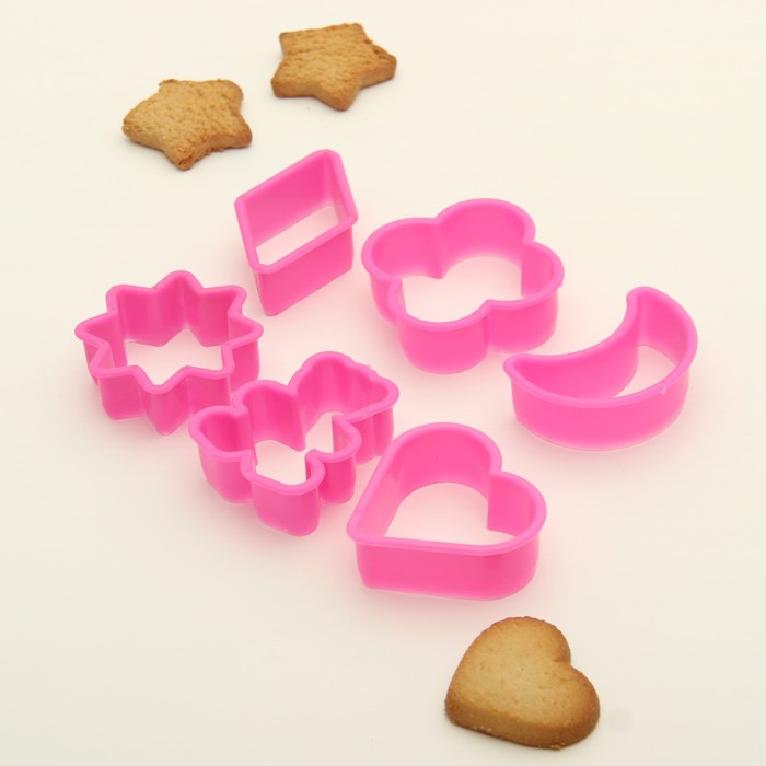 Набор форм для вырезания печенья 5,5х5х2 см, 6 шт