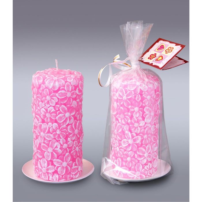 Пенёк цветочный розовый №1