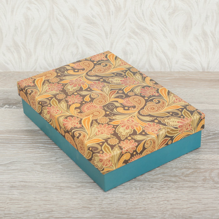 Коробка подарочная "Узоры", 26 х 18 х 6,5 см